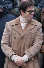 Toby Kebbell I Play Rocky Suede Leather Trench Coat